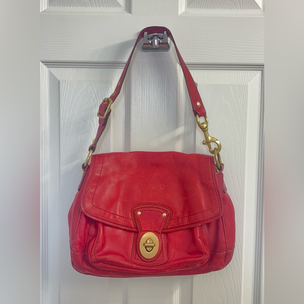 Coach Red Leather Purse
